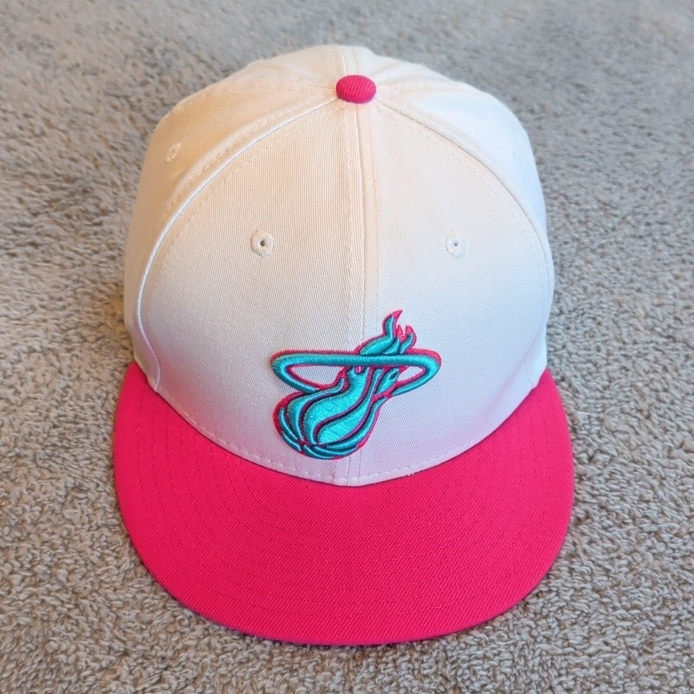 Miami Heat Hat Snapback New Era 9Fifty White Pink Blue NBA OSFM